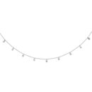 <span style="color:purple">SPECIAL!</span> .86ct G SI 14K White Gold Diamond Bead Style Chain Dia by The Yard Pendant Necklace