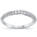 <span style="color:purple">SPECIAL!</span> .24cts Modern F-VS2 Round Diamond Wedding Anniversary Band Size 6.5