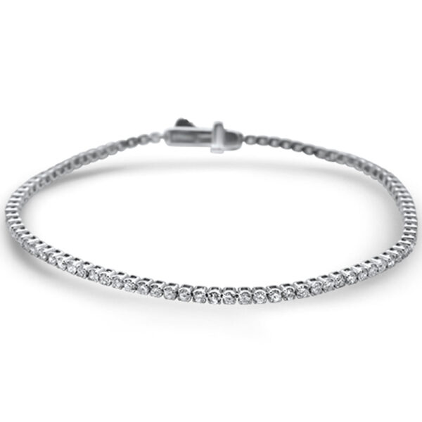<span style="color:purple">SPECIAL!</span> 2.08ct 14KT White Gold Diamond Diamond Tennis Bracelet 7" Long