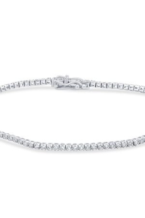 <span style="color:purple">SPECIAL!</span> 1.51ct G SI 14k White Gold Diamond Tennis Bracelet 7"