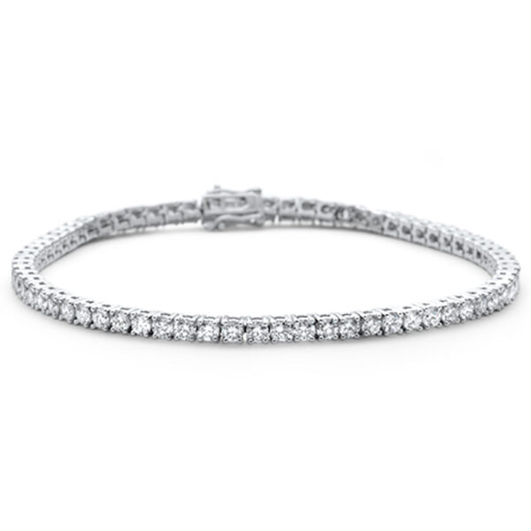 <span style="color:purple">SPECIAL!</span> 5.98ct 14KT White Gold Diamond Tennis Bracelet 8" - Image 2