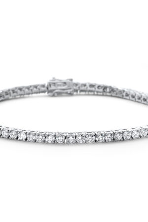 <span style="color:purple">SPECIAL!</span>5.00ct 14KT White Gold Diamond Tennis Bracelet 7"