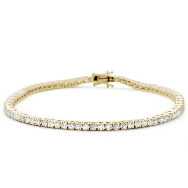 <span style="color:purple">SPECIAL!</span>1.97ct 14KT Yellow Gold Diamond Tennis Bracelet 7"