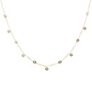 <span>DIAMOND CLOSEOUT! </span> .36ct G SI 14K Yellow Gold Diamond by the Yard Necklace 18"