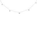 <span style="color:purple">SPECIAL!</span> .26ct G SI 14K White Gold Diamond Drop Style Diamond by the Yard Pendant Necklace 18"