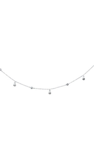 <span style="color:purple">SPECIAL!</span> .22ct G SI 14K White Gold Diamond Diamond By the Yard Pendant Necklace 18"