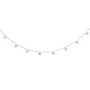 <span>DIAMOND CLOSEOUT! </span>.32ct G SI 14K White Gold Diamond Bead Style Chain Dia By The Yard Pendant Necklace