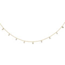<span style="color:purple">SPECIAL!</span> .84ct G SI 14K Yellow Gold Diamond Bead Style Chain Dia by The Yard Pendant Necklace