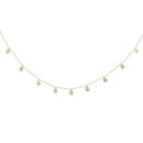 <span>DIAMOND CLOSEOUT! </span>.27ct G SI 14K Yellow Gold Diamond Bead Style Chain Dia by The Yard Pendant Necklace