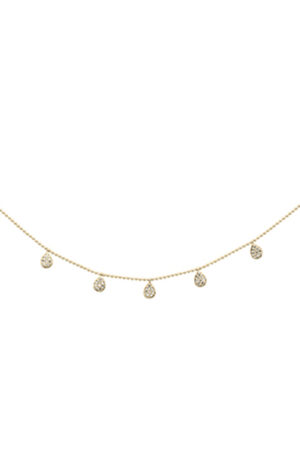 <span>DIAMOND CLOSEOUT! </span>.27ct G SI 14K Yellow Gold Diamond Bead Style Chain Dia by The Yard Pendant Necklace