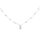 <span>DIAMOND CLOSEOUT! </span>.32ct G SI 14K White Gold Diamond Round Shaped Dia by the Yard Pendant Necklace