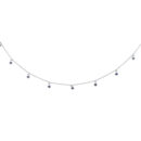 <span>GEMSTONE CLOSEOUT! </span> .31ct G SI 14K White Gold Blue Sapphire Gemstone By the Yard Style Pendant Necklace