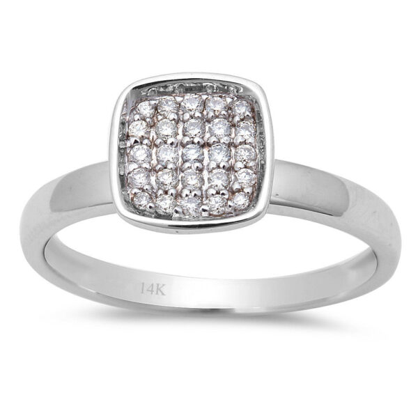 <span>DIAMOND CLOSEOUT! </span>.15ct Princess Shaped Diamond Promise Solitaire Ring Size 6.5