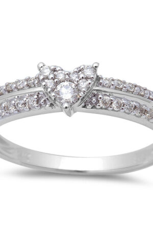 <span>DIAMOND CLOSEOUT! </span>.27ct Heart Shaped Solitaire Engagement Promise ring size 6.5